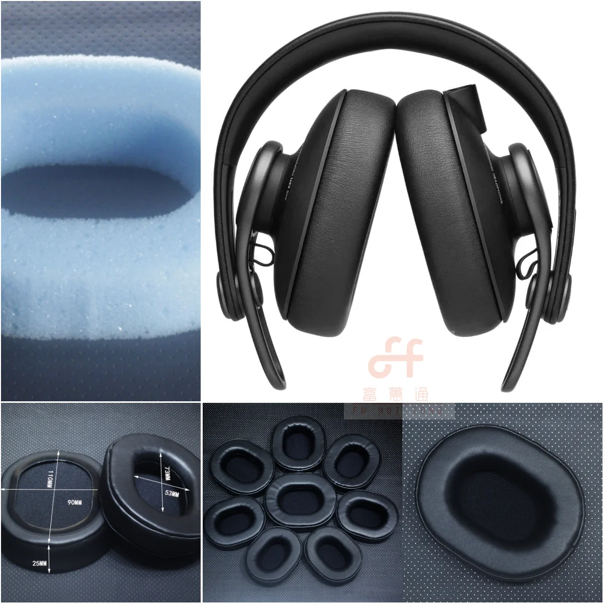 

Амбушюры из пеноматериала для наушников AKG K371, сменные амбушюры из натуральной кожи, наушники-вкладыши