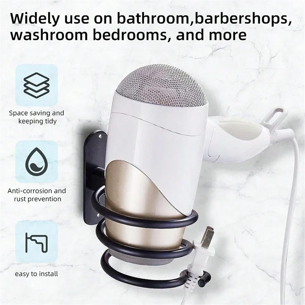 Hair Dryer Holder Wall Mounted Organizer Spiral Stand Holder Rack Aluminum Bathroom Shelf Storage Bathroom Accessory Wall Shelf bathroom shelf,hair dryer holder,bathroom storage shelf,storage shelf,bathroom accessories,hair tool holder