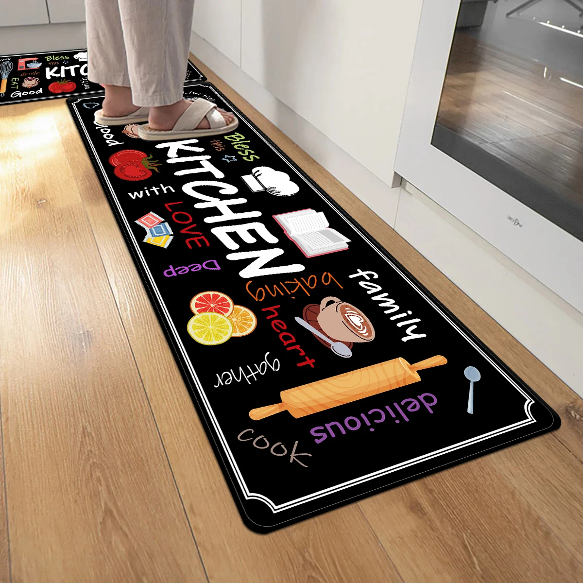Kitchen Tools Patterned carpet Kitchen Non-Slip Anti Stain Mats Home Use Machine Washable Floor Mats floor mat,kitchen floor mat,kitchen rug