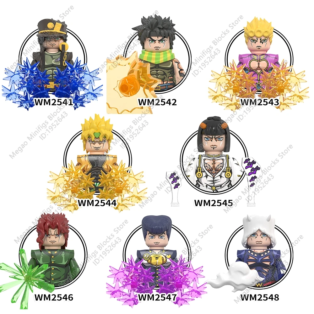 Building block toys WM6160 WM6161 JoJo Bizarre Adventure Bricks Kujo Jotaro Jolyne Cujoh Joseph Joestar Anime Action Figure