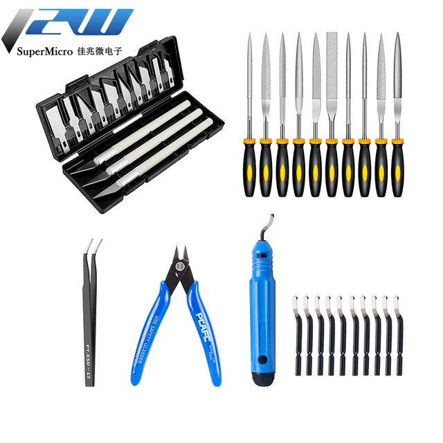 Accessoires d'imprimante 3D, outils de nettoyage de modèles, couteau à  découper, couteau à découper, lime, Kit d'outils de nettoyage, 36  pièces/ensemble - AliExpress