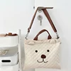 Diaper Bags Large Capacity Cartoon Bear Cotton Portable Travel Maternity Mommy Bag Women Handbag 3