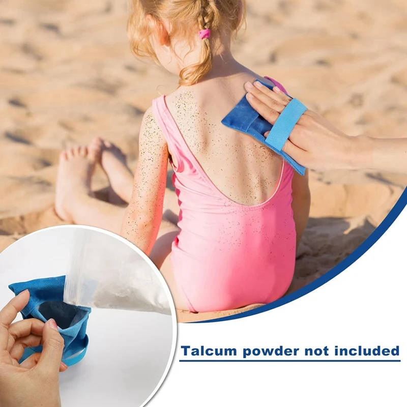 6 PCS Sand Remover For Beach,Sand Removal Bag,Sand Wipe Off Mitt Beach Sand Cleaner,Powder Pouches Sand Remover Beach 3
