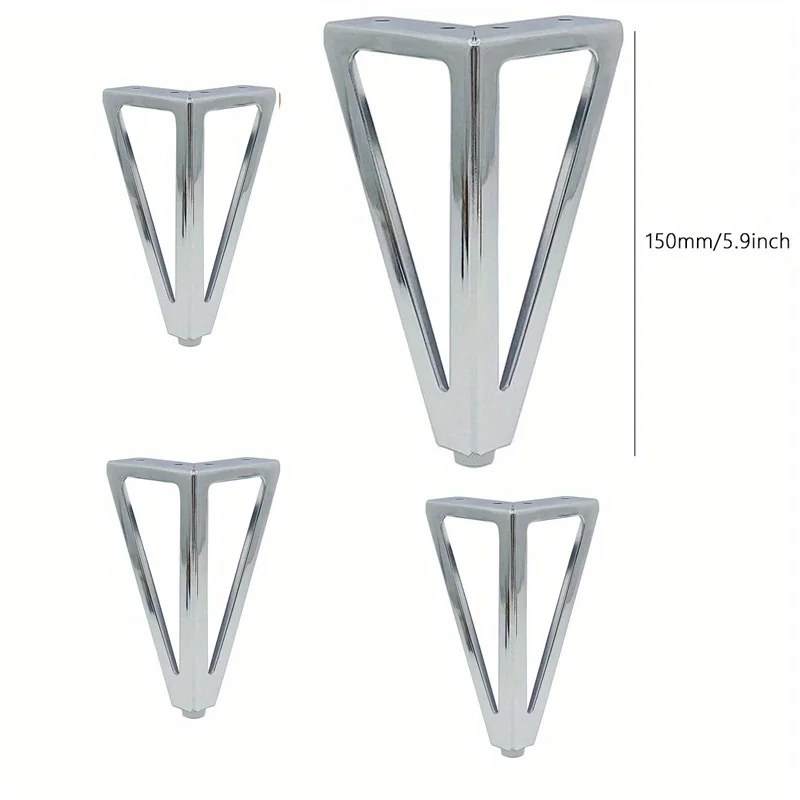 4pcs גובה 15 ס "מ עבור רהיטים מתכת מעובה ספה ארון בגדים כפות רגליים חדר אמבטיה חדר אמבטיה מיטה שולחן קפה
