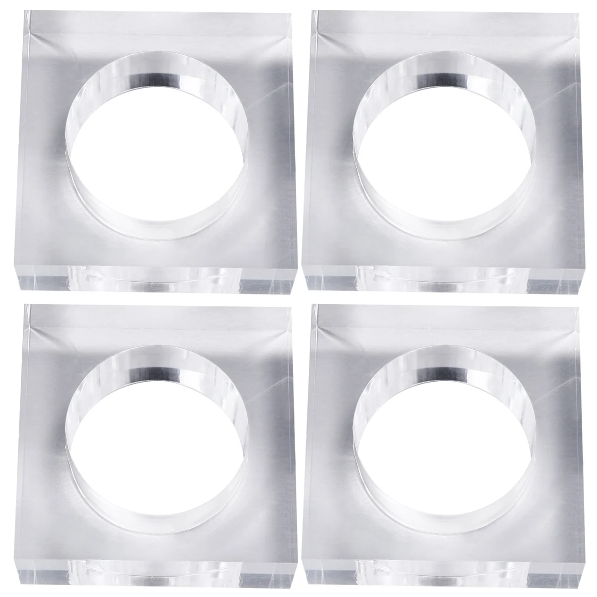 

Acrylic Square Wedding Decoration Decorative Napkin Holders for Wedding Banquet Party Dinner Table Decoration (Transparent )