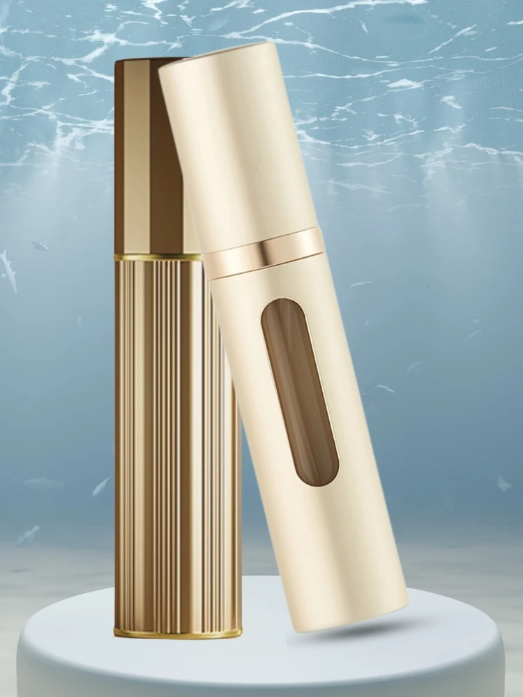 TonkinTen 향수 무화기, 리필 가능한 미니 바닥 충전, 빈 알루미늄 시각화 창, 향수병 2 개 팩, 5ml