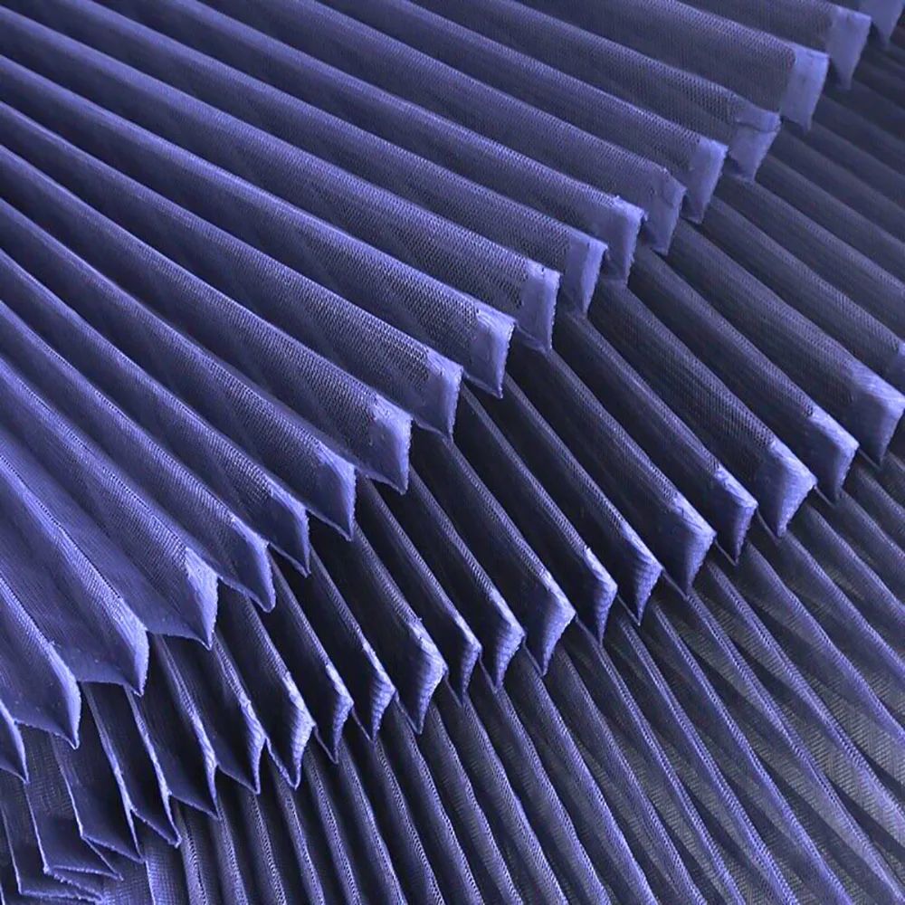 Stiff Pleated Organza Fabric Per Meter Designer Mesh Wide Styling Sewing Fashion Dress DIY Background Decoration Skirt Materials