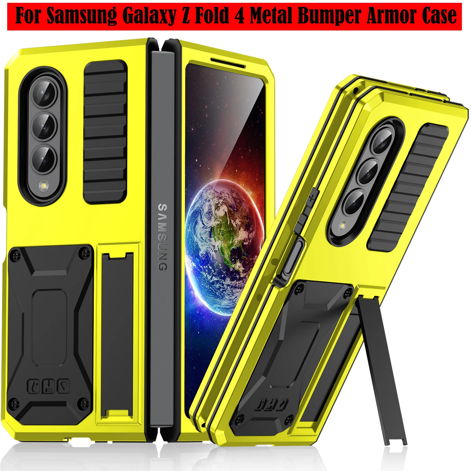 

Armor IP54 Waterproof Case For Samsung Galaxy Z Fold 4 Case Metal Bumper Shockproof Protection Cover For Galaxy Z Fold 4 2022