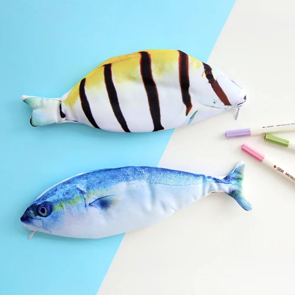 Creative Fish Pencil Case Large Capacity Pencils Pouch Bag Funny School Pencil Cases Stationery Supplies Kawaii Pencil Case - 4