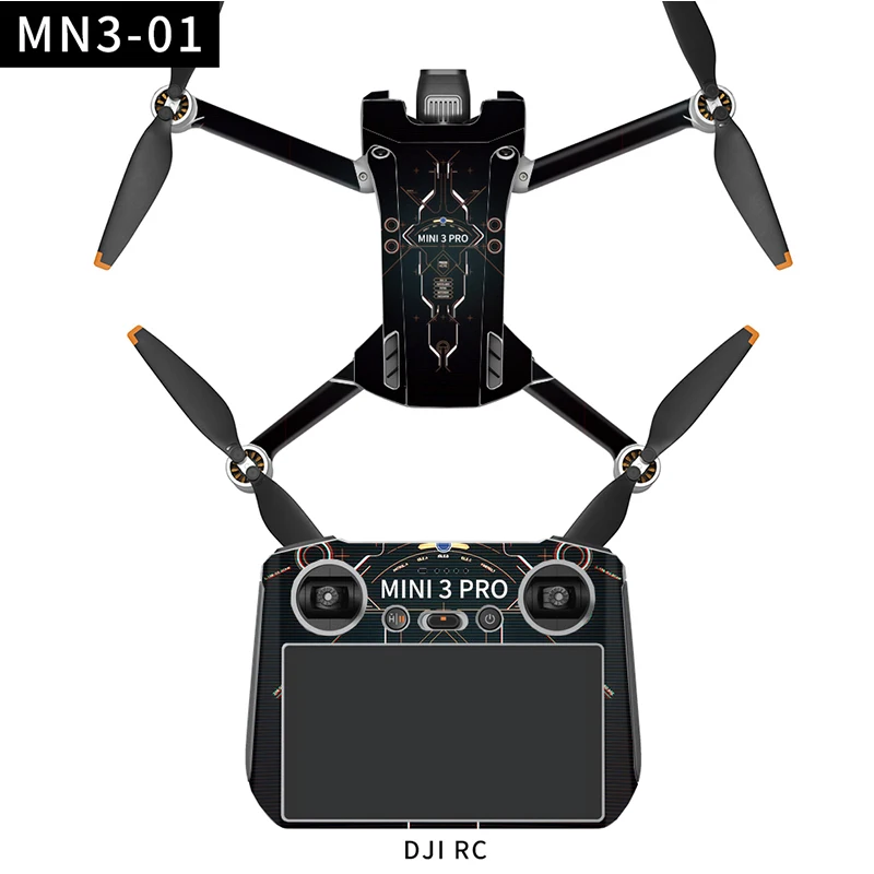PVC Stickers for DJI Mini 3 Pro Skin for DJI RC/DJI RC-N1 Remote Control Sticker Scratch Resistant Waterproof Accessories drone accessories