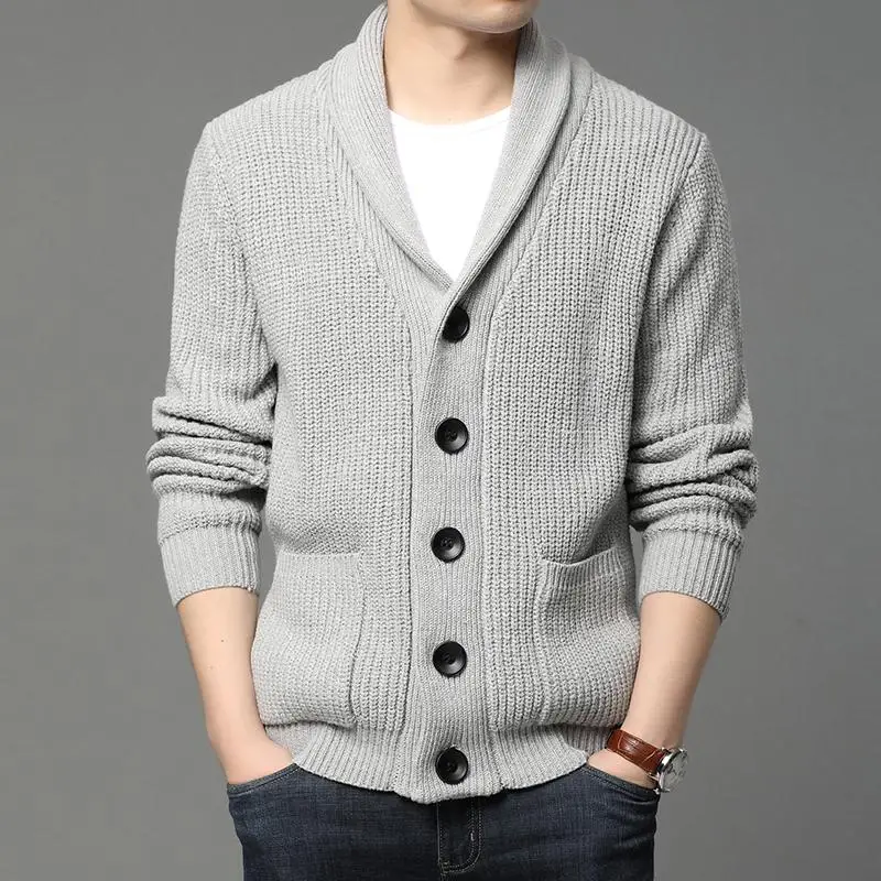 Vintage Mens Knitted Sweater Cardigan