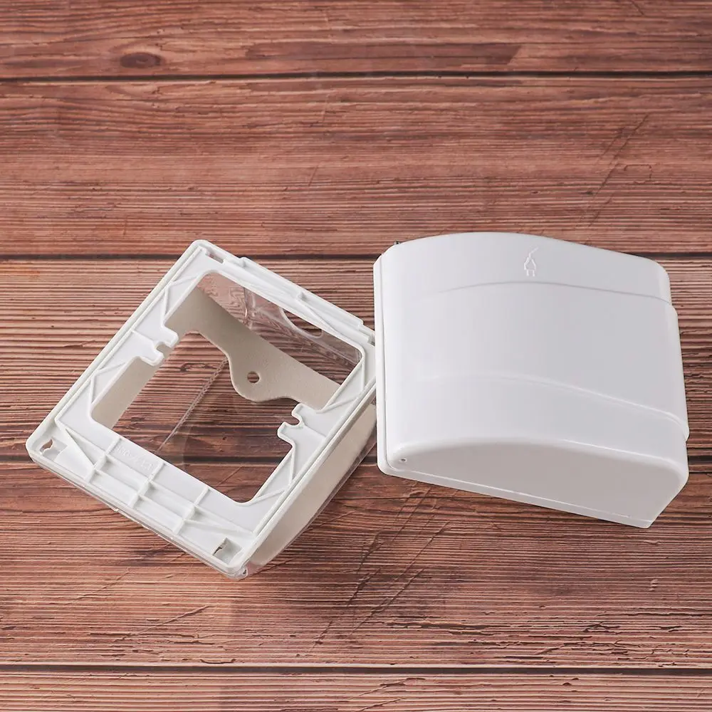 Bathroom 86 Type Switch Waterproof Splash Box Switch protective Cover Kitchen Toilet Box White Transparent Socket Protector socket protective cover