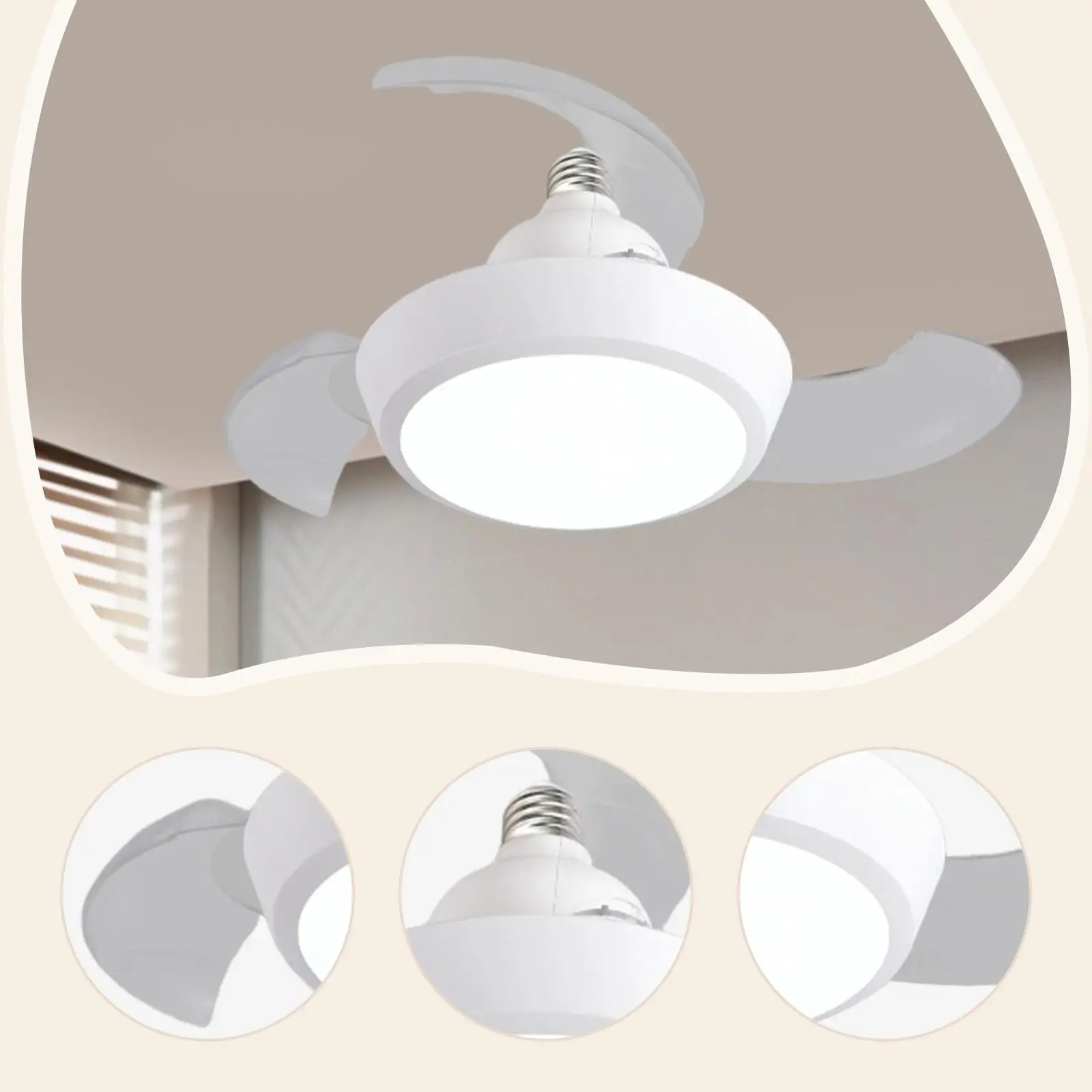 Ceiling Fan with Light and Remote Detachable Fan Blades Three Adjustable Wind Speeds for Living Room Bedroom Dorm Kitchen Hotel