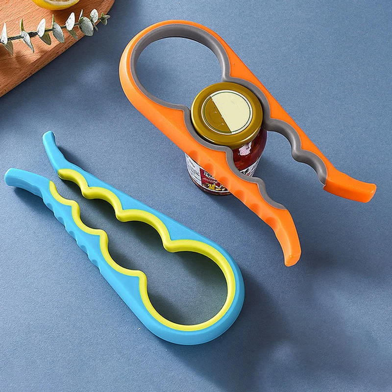 1pc 4-in-1 Multifunctional Jar Opener for Arthritic Hands and Weak Hands -  Easy to Use Lid Opener, Can Opener, and Bottle Opener - Perfect for Seniors