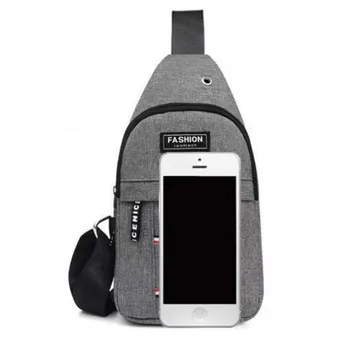 حقيبة صدر للرجال بكتف واحد حقيبة كروس ذات سعة كبيرة للرياضات الخارجية والترفيه حقيبة كتف صغيرة ذات سعة كبيرة 3