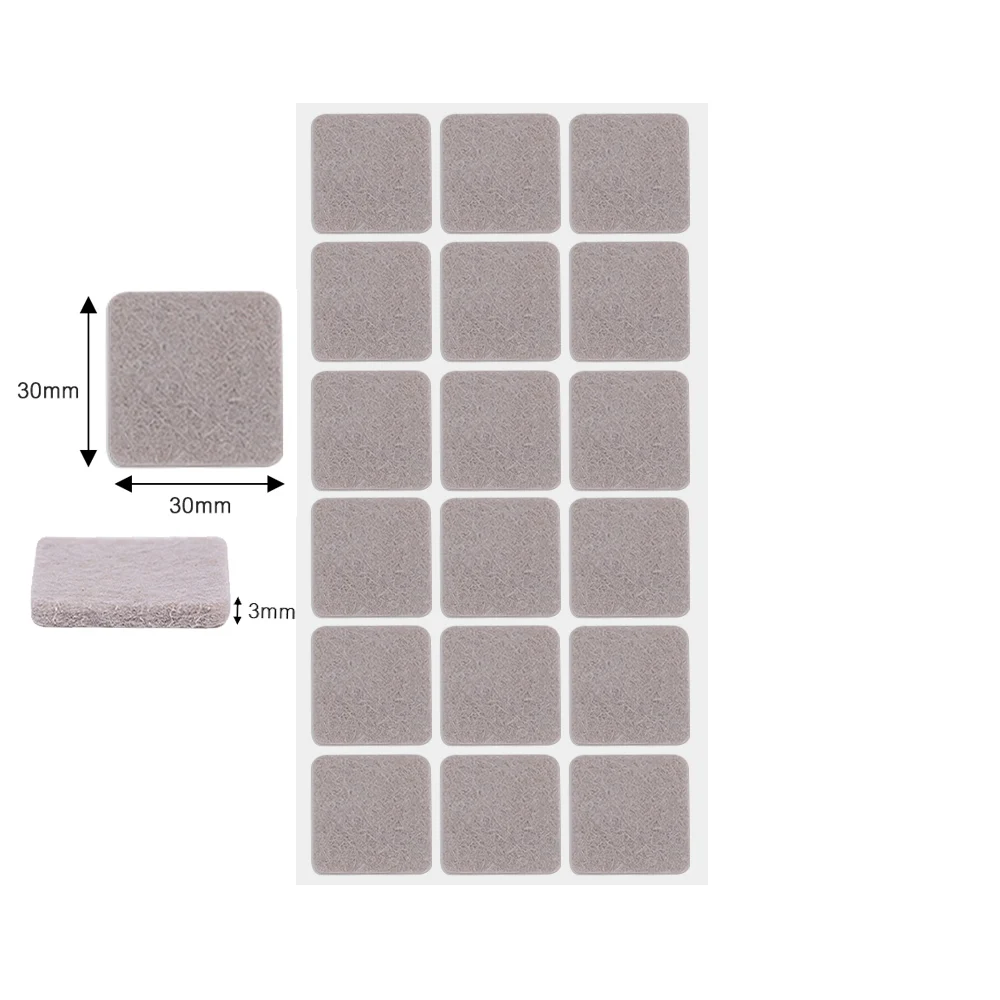 Self-Adhesive Felt Chair Leg Pads - Floor Scratch Protector Mat for Furniture Legs, Round Bottom Anti-Scratch Pads, Set of 180/18 Pieces