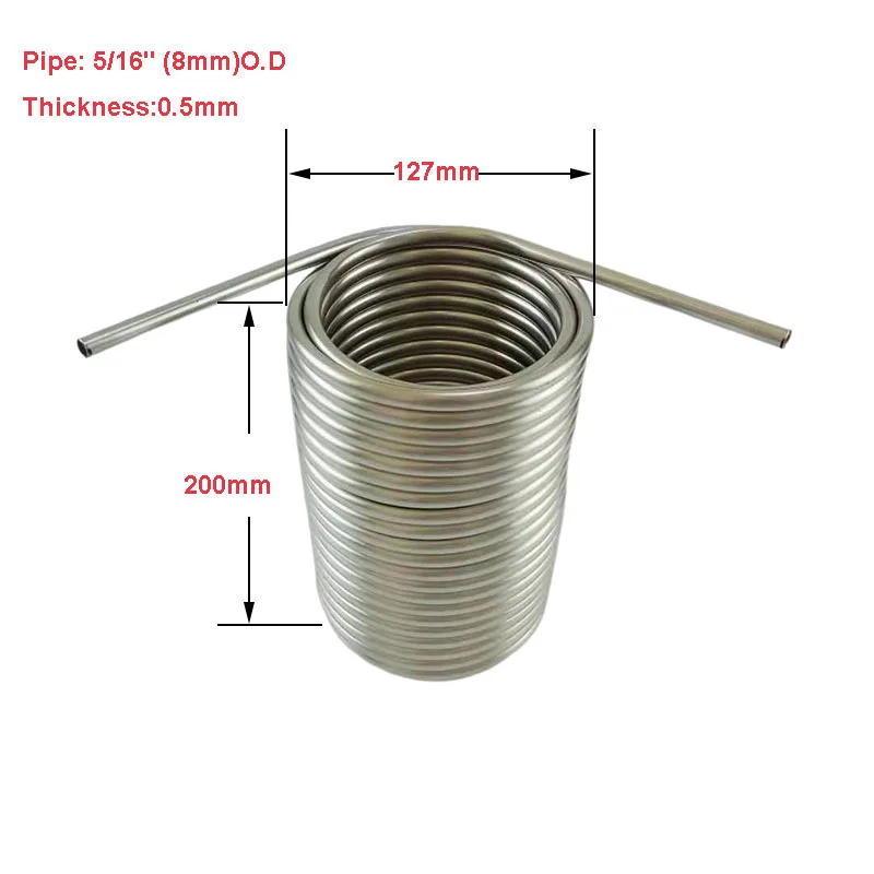 50' Stainless Steel Coil 5/16'' Beer Cooling Coil For Jockey Box