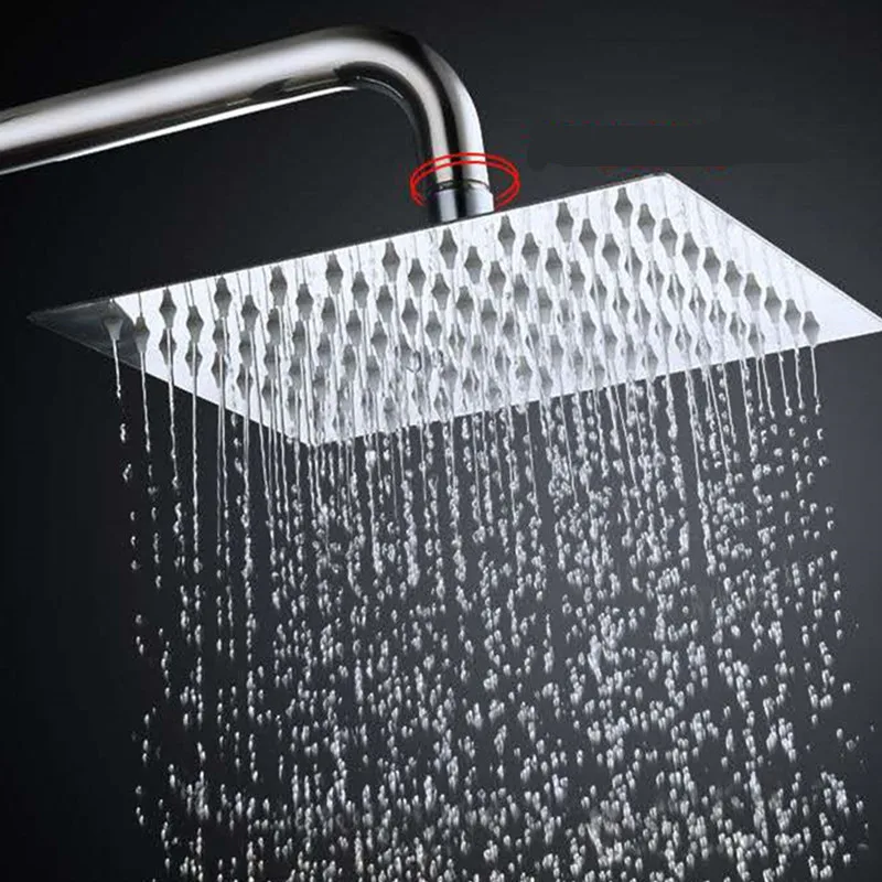 Aço inoxidável chuveiro chuva cabeça, ultra-fino chuveiro