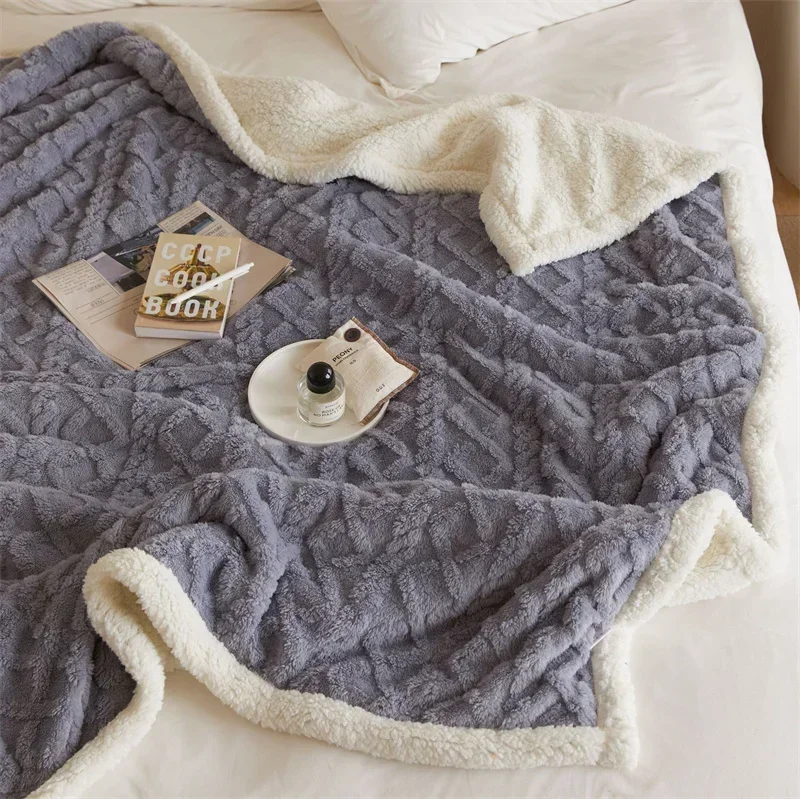 Cozy Winter Plaid Fleece Blanket - Soft, Warm & Plush Throw