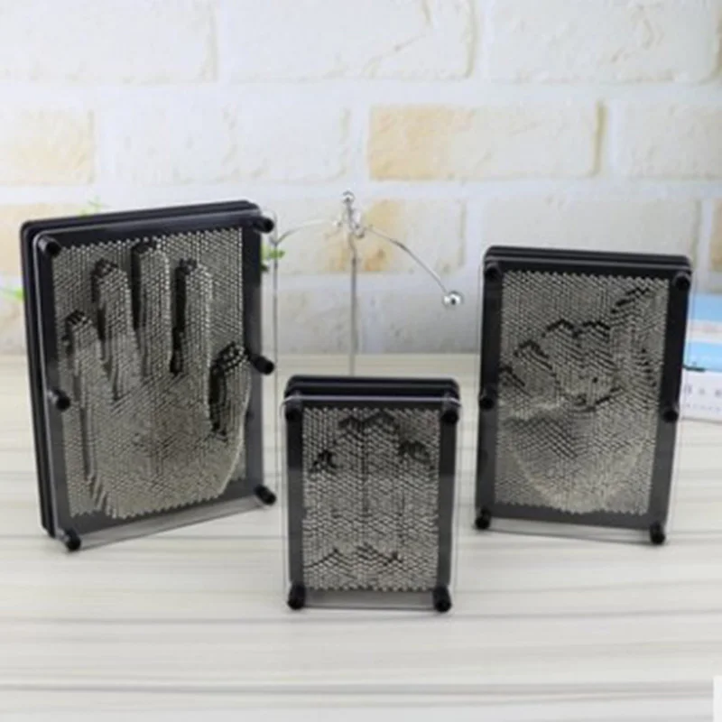 3D Metal Clone Needle Handprint Model Creative Novel Toy Decorative Ornaments Multifunctional Magic Needle Painting Toys