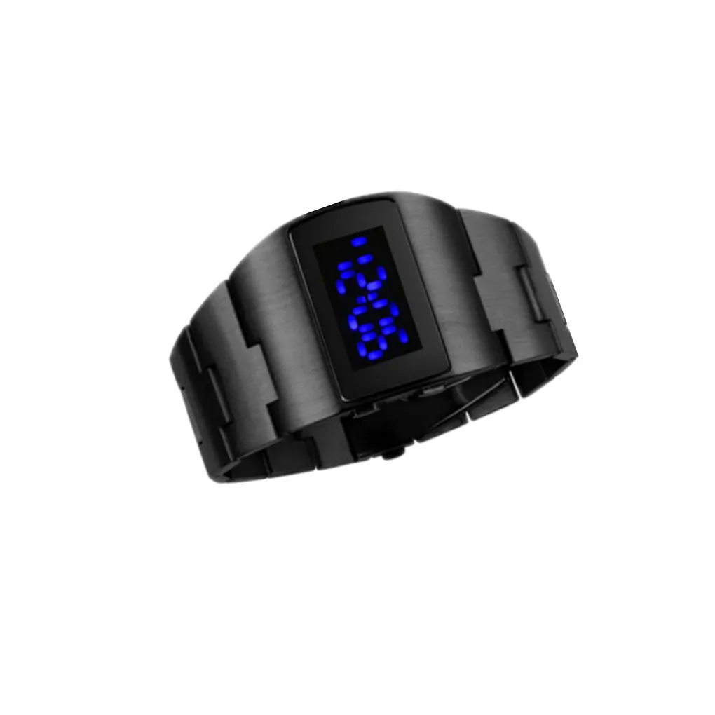 

Men Wrist Watch Digital Blue LED Fashion Sport Watches Electronic Movement Wristwatches Fashion Male Clock for