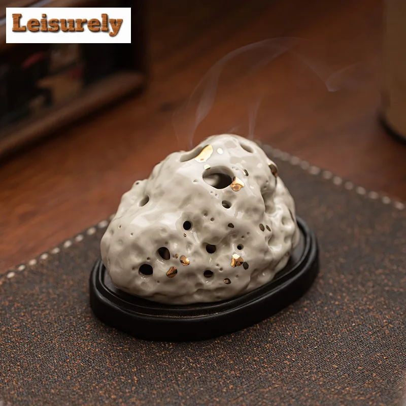Lie Down Cloud Gold Tracing Incense Holder Mist Smoking Steamers Incense Burners Consecrate Censer Bedroom Supplies Collection