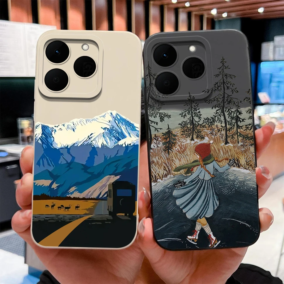 Stylish Shockproof Liquid Silicone Phone Case with Unique Patterns