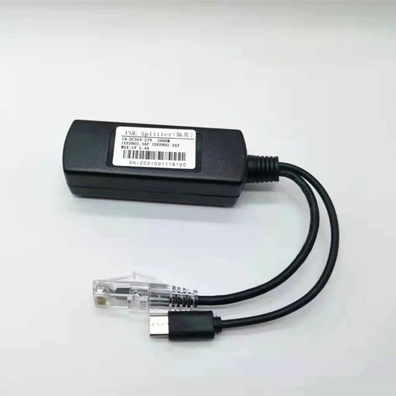 Gigabit PoE Splitter Active PoE Splitter 48V to 5V 1000m Power Over PoE Splitter