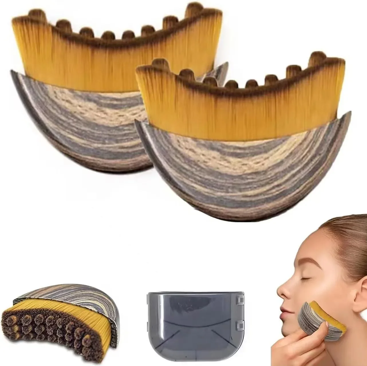 Lymphatic Contour Care Facial Massage Brush with Storage Box for Facial Stimulating Contouring
