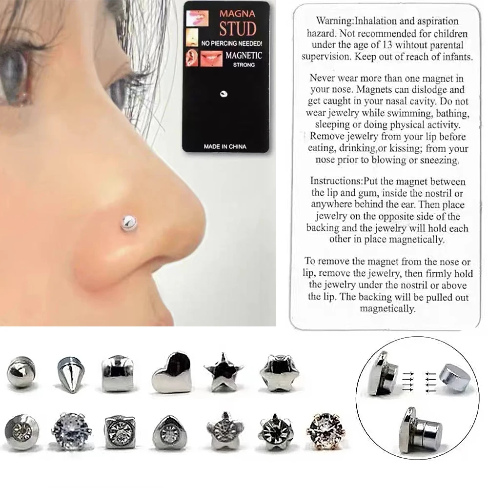 Orecchini A Perno Labret Senza Filettatura In Oro 14 Carati - Foto 9