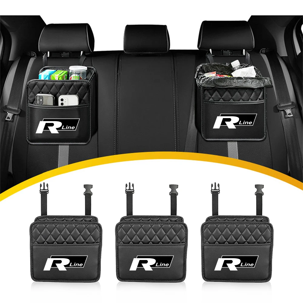 폭스바겐 VW RLINE 폴로 파사트 CC 티구안 골프 제타 샤란 T-ROC 투란용 차량 시트 백 오거나이저 걸이식 수납 가방 포켓