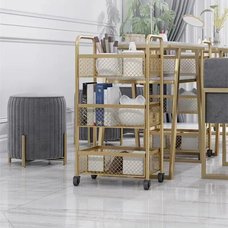 Hairdressing Beauty Salon Trolley Professional Wheels Cart Dental Delivery Stainless Carrinho Auxiliar Estetica Furniture