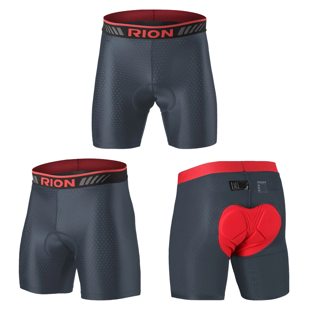 RION Men's Cycling Shorts MTB Downhill Cycling Underwear Pad Bike Pro Riding Clothing Ciclismo Shockproof Bicycles Underpants