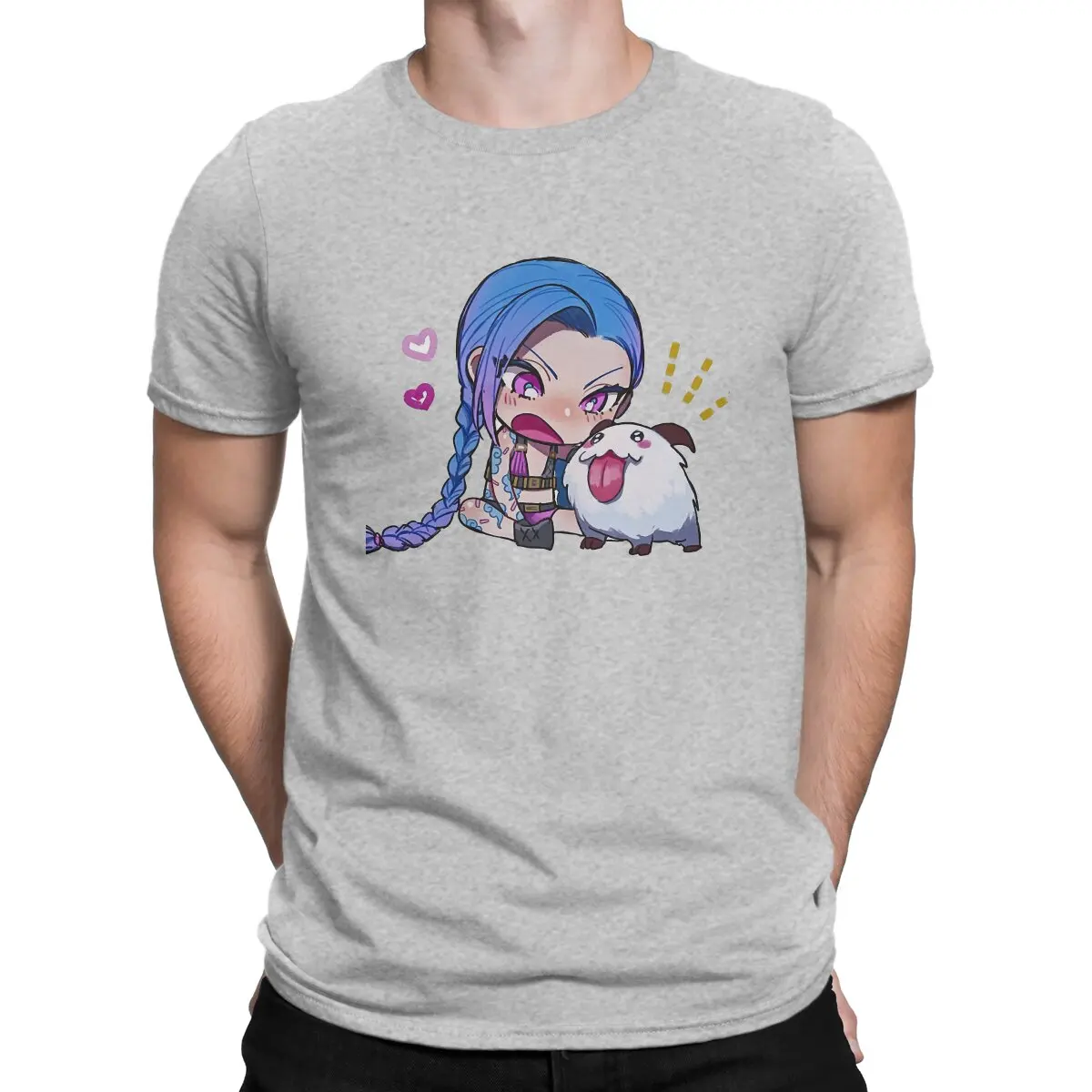 thumbnail image 1 of Camisetas para hombre, lindas camisetas de algodón divertidas de Jinx, camisetas de manga corta de Arcane League of Legends LOL Game, camisetas de cuello redondo, ropa estampada, 1 of 7