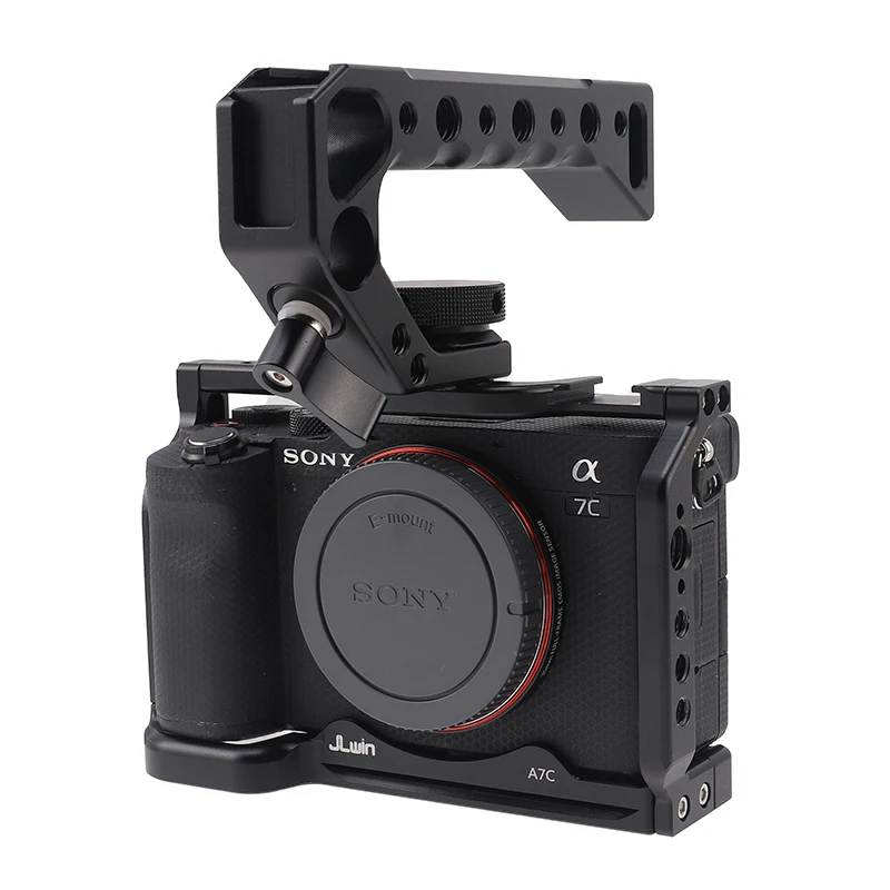quick release Rabbit cage Rig Handle Film Arm support bracket Stabilizer alloy for Sony A7C camera video led microphone tripod