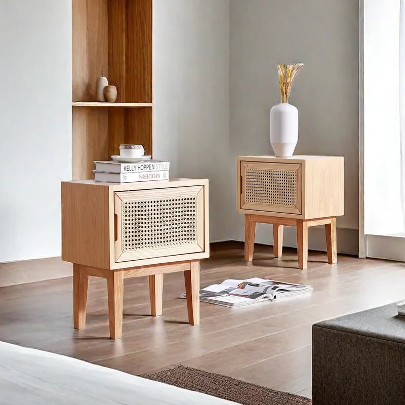 

Прикроватный круглый прикроватный столик, стол, ящик, Деревянный милый шкаф, ночные столики для хранения, шкафчик, диван, боковой маленький белый комод, ночная комната