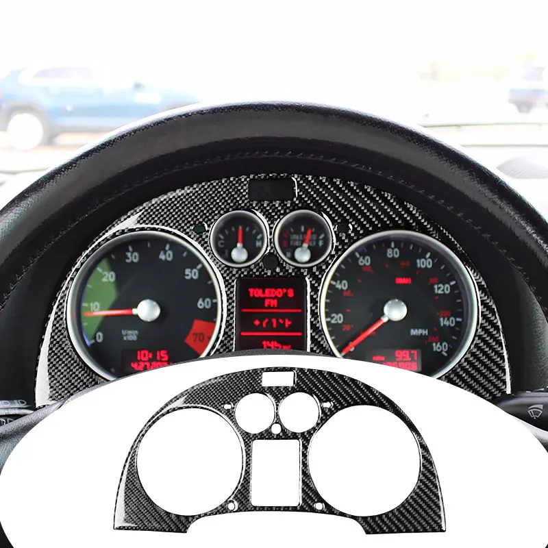 

For Audi TT MK1 8N 2001 2002 2003 2004 2005 2006 Interior Car Speedometer Panel Carbon Fiber Cover Instrument Pointer Sticker