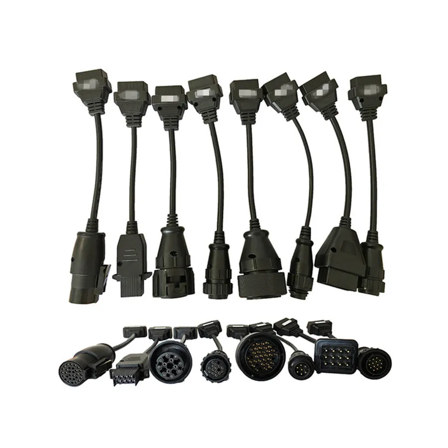 

High Quality Full 8 Truck Cables Set OBD2 Diagnostic Connector OBD OBDII Converter Cable Work For Diagnostic Tool
