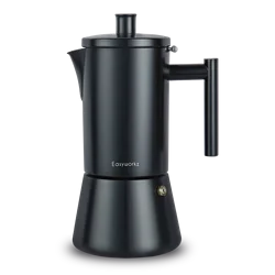 Easyworkz Stainless Steel Stovetop Espresso Maker - Italian Coffee Machine, 4 - Cup Capacity, Induction Compatible Moka Pot (200ml)