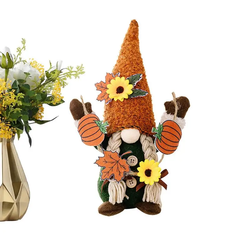 

Thanksgiving Gnomes Decor Maple Leaf Fall Decoration Sunflower Faceless Dwarf Rudolph Thanksgiving Table Decoration And