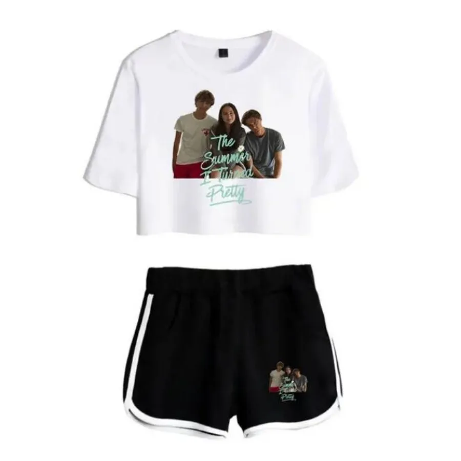 

Летние женские комплекты на лето, красивый короткий топ с коротким рукавом и шорты, спортивные костюмы, женские спортивные костюмы, комплект из двух предметов