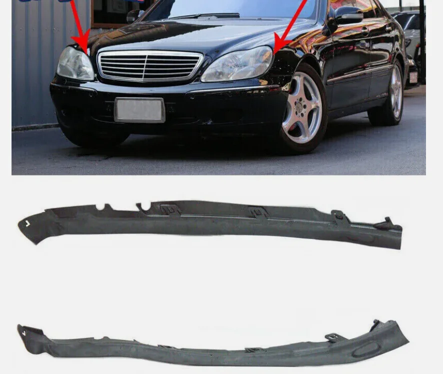 1 set L+R Headlamp Headlight Upper Seal Strip For Mercedes W220 S320 S350 S Class 2208260791 2208260891