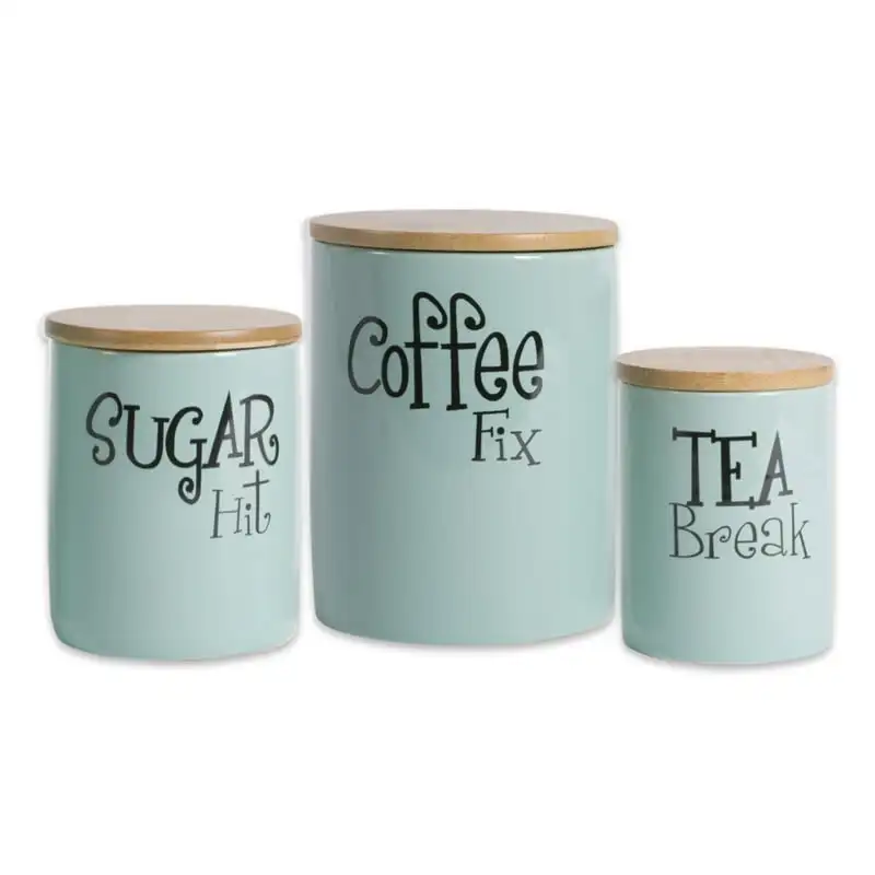 

Coffee, Sugar, Tea Ceramic Canister (Set of 3)
