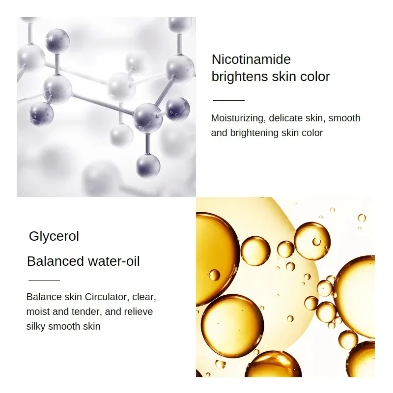 24K Gold Hyaluronic Acid Nicotinamide Face Essence Replenishment Moisturize Shrink Pore Brighten Skin Care Firming Facial serum 6