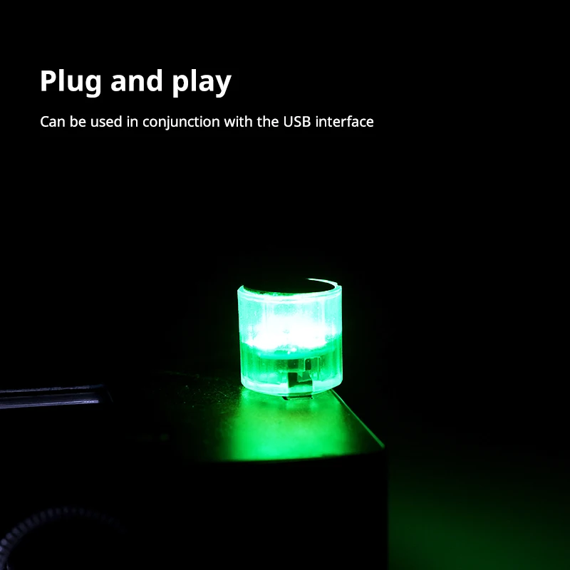 Car Interior Ambient Light Ambient Light Multi-Choices USB Ambient Light Mini LED Auto Decor Atmosphere Lamp Colorful Flashing Computer Portable Light PlugPlay Universal