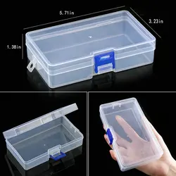 Clear Adjustable Compartment Jewelry Storage Box (14.5x8.2x3.5cm)