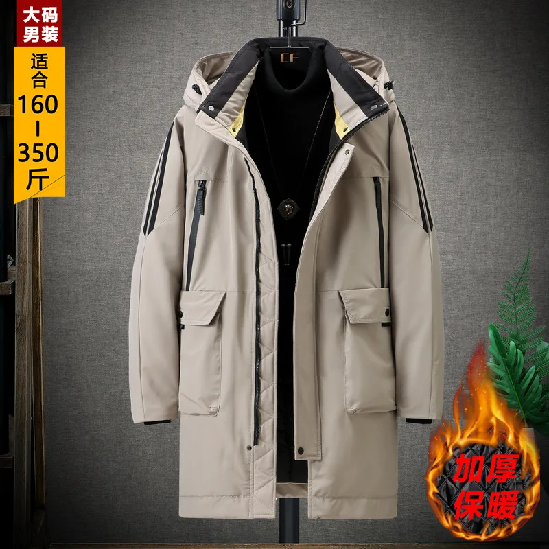 ZOZOWANG New Loose Winter Jacket Men Thicken Warm Cotton-Padded Jackets Men's Hooded Windbreaker Parkas 10XL Male's Clothes Coat