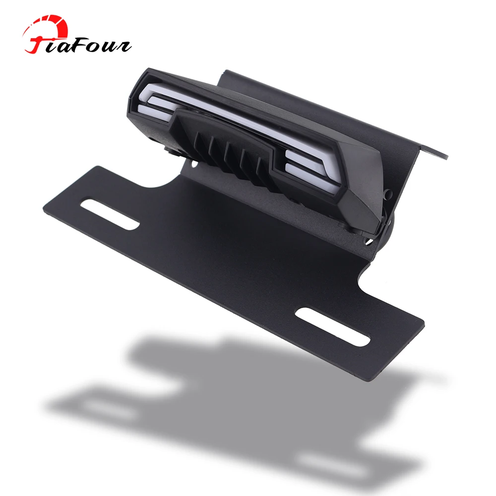 DRZ400SM 용 라이센스 플레이트 홀더 05-21 DRZ400S DRZ400E 00-21 등록 LED 테일 라이트 방향 지시등 깜박임 램프