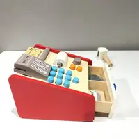 Gift Cute Practical Simulation Attractive Educational Play House Toys Wooden Convenient Market Cash Register Children Set 1