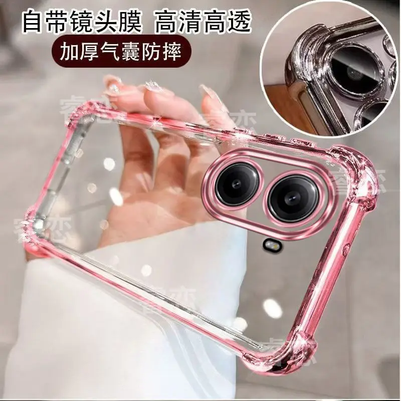 Luxury Airbag Transparent Electroplating TPU Shockproof Bumper Case